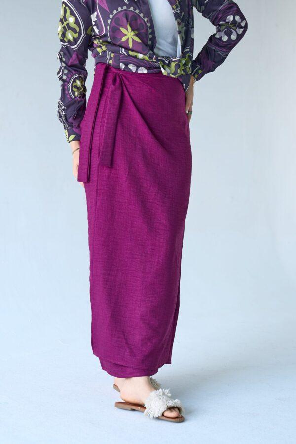 Purple Wrapped Skirt
