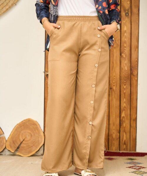 Camel Button Pants