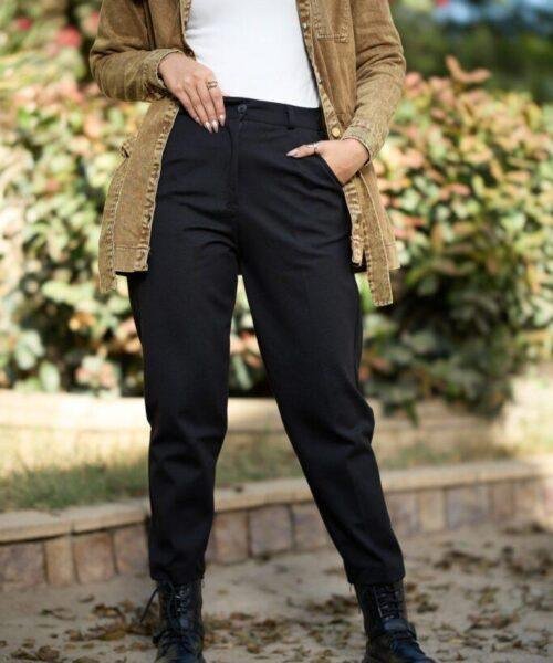 Classic Pocketed Pants ( Black )