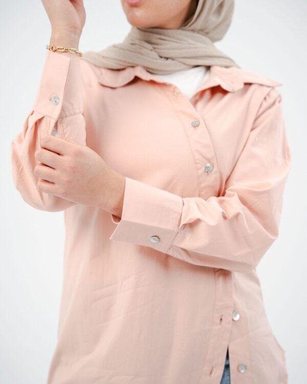 The Asymmetrical Shirt ( Peach ) - Image 7