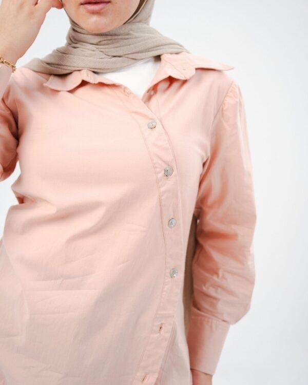 The Asymmetrical Shirt ( Peach ) - Image 6