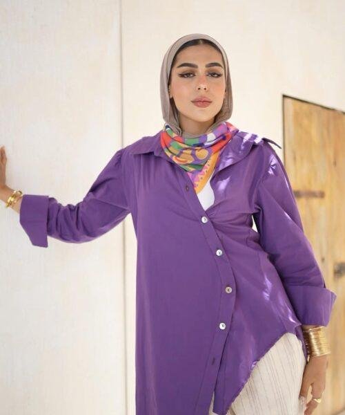 The Asymmetrical Shirt ( Purple )