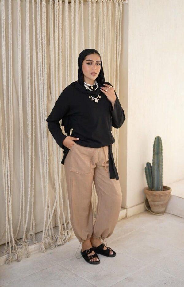 Relaxed Fit Latte Pants - Image 3