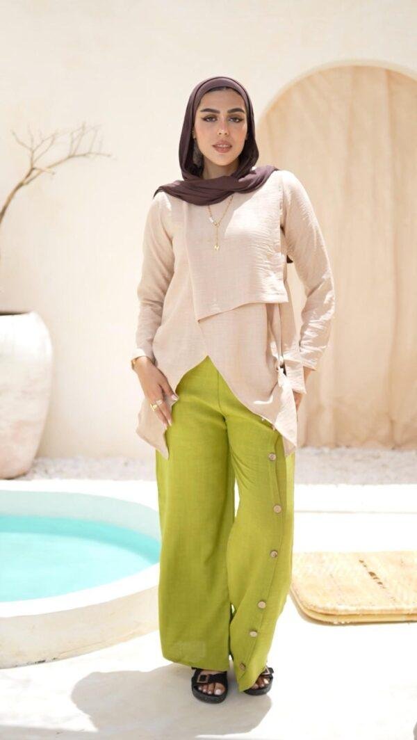 Long Sided Blouse ( OFF White ) - Image 3